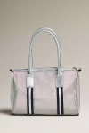 Daily Practice By Anthropologie Daily Practice Mesh Stripe Tote Bag In Silver