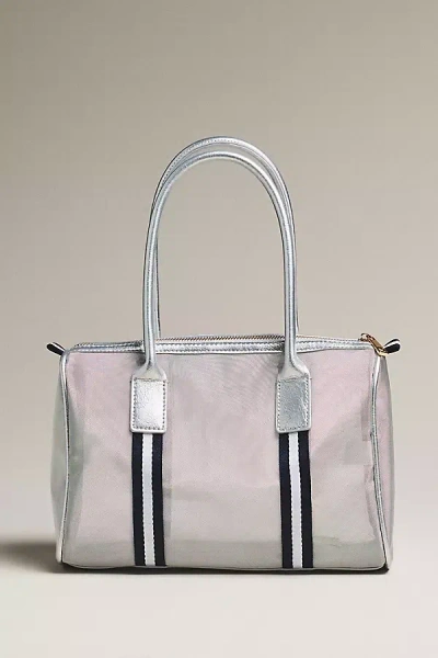 Daily Practice By Anthropologie Daily Practice Mesh Stripe Tote Bag In Silver
