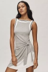 Daily Practice By Anthropologie Daily Practice Overload Tie-waist Mini Dress In Gray