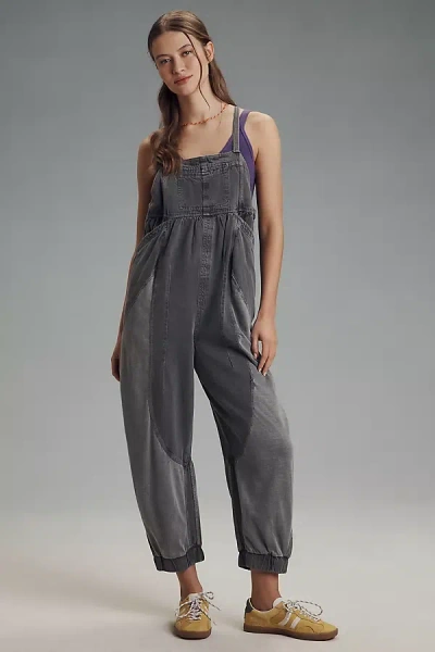 Daily Practice By Anthropologie Daily Practice Pacific Crest Linen Blend Jumpsuit In Grey