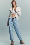 Daily Practice By Anthropologie Daily Practice Quilted Bomber Drawstring Pants In Blue