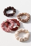 Daily Practice By Anthropologie Daily Practice Ribbed Hair Ties, Set Of 5 In Brown