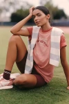 Daily Practice By Anthropologie Daily Practice Runner Cotton Blend Tee In Pink