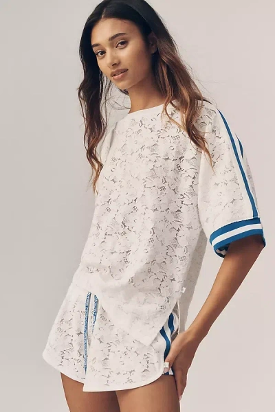 Daily Practice By Anthropologie Daily Practice Sheer Lace Tee In White