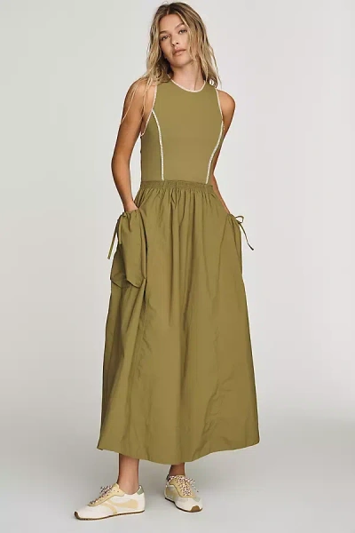 Daily Practice By Anthropologie Daily Practice Shoreline Maxi Dress In Green
