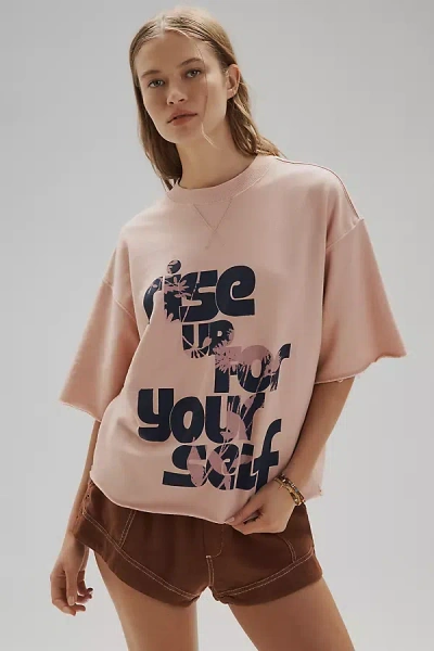 Daily Practice By Anthropologie Daily Practice Short-sleeve Graphic Tee In Pink