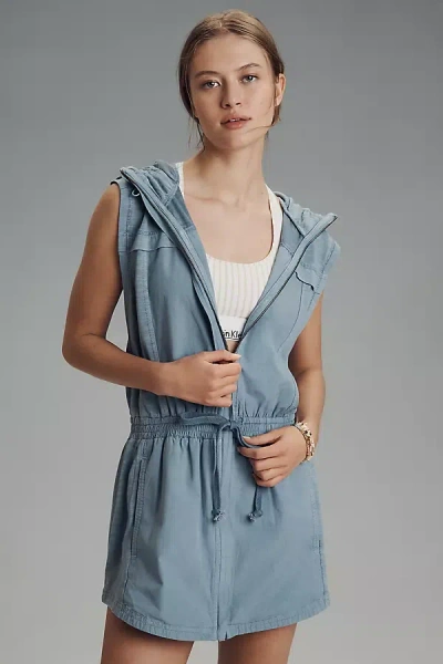 Daily Practice By Anthropologie Daily Practice Short-sleeve Potting Mix Mini Dress In Blue