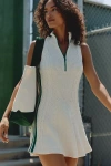 Daily Practice By Anthropologie Daily Practice Side Lines Half-zip Mini Dress In White