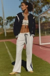 Daily Practice By Anthropologie Daily Practice Side-stripe Straight-leg Pants In Black