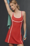 Daily Practice By Anthropologie Daily Practice Sleeveless Piped Mini Dress In Red