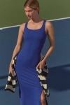 Daily Practice By Anthropologie Daily Practice Slim Stretch Midi Dress In Blue