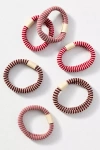 Daily Practice By Anthropologie Daily Practice Sporty Stripe Hair Ties, Set Of 6 In Pink