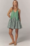Daily Practice By Anthropologie Daily Practice Spring Fling Racerback Babydoll Mini Dress