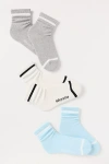 Daily Practice By Anthropologie Daily Practice Stripe Crew Socks, Set Of 3 In Multi