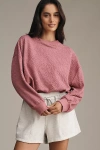 Daily Practice By Anthropologie Daily Practice Textured Bubble Sweatshirt In Pink