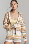 Daily Practice By Anthropologie Daily Practice Thermal Zip-up Cardigan Sweater In Multi