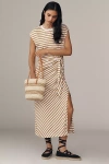 Daily Practice By Anthropologie Daily Practice Tiebreaker Muscle-sleeve Midi Dress In Sand