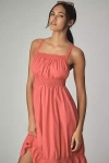 Daily Practice By Anthropologie Daily Practice Tiered High-low Midi Dress In Pink