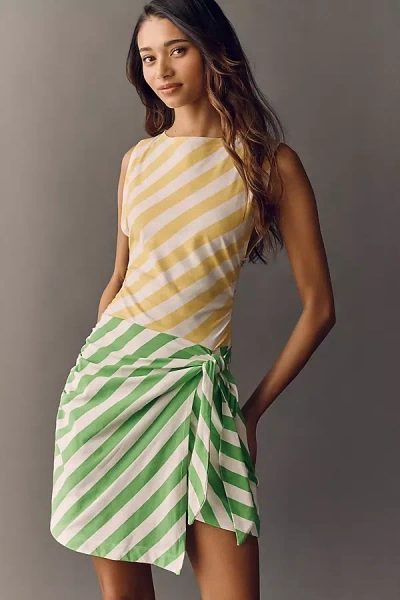 Daily Practice By Anthropologie Daily Practice Wrapped Mini Dress In Yellow