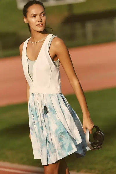 Daily Practice By Anthropologie Daily Practice Zip-front V-neck Dress In White