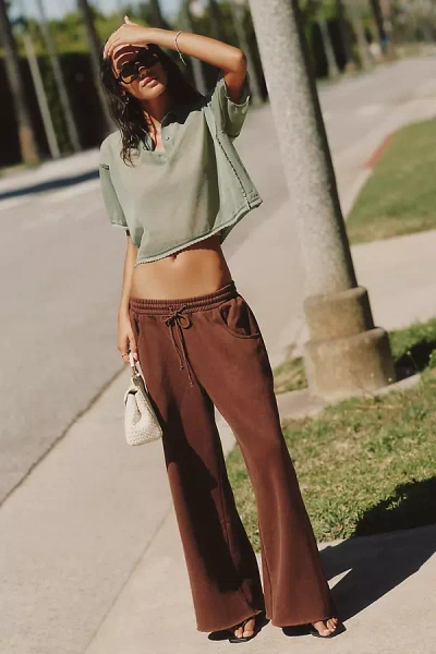 Daily Practice By Anthropologie Easy Mile Wide Leg Pants By Daily Practice In Brown