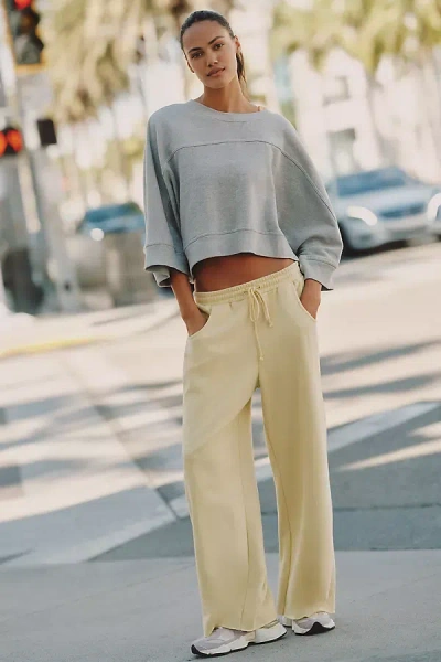 Daily Practice By Anthropologie Easy Mile Wide Leg Pants By Daily Practice In Yellow