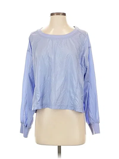 Pre-owned Daily Practice By Anthropologie Long Sleeve Blouse In Blue