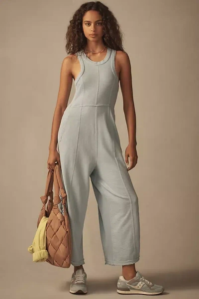 Daily Practice By Anthropologie Move Freely Seamed Wide-leg Jumpsuit In Blue