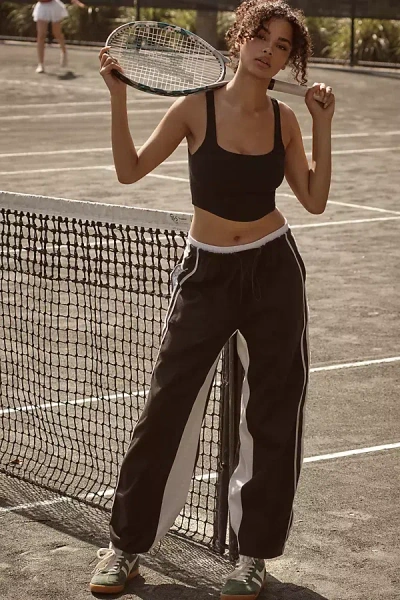 Daily Practice By Anthropologie Side-stripe Track Pants In Black