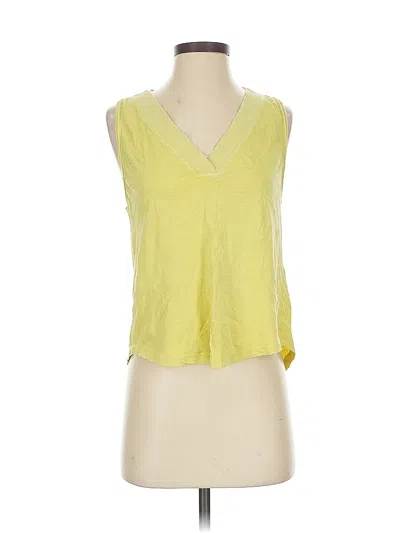 Pre-owned Daily Practice By Anthropologie Sleeveless T-shirt In Yellow