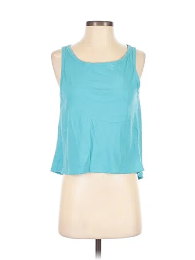 Pre-owned Daily Practice By Anthropologie Tank Top Teal Halter Neckline Tops