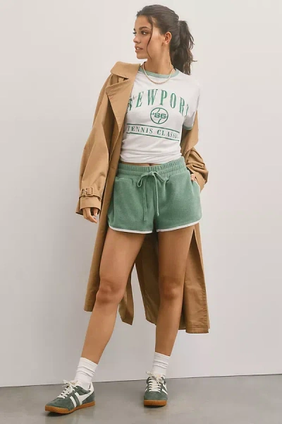 Daily Practice By Anthropologie Team Spirit Terry Shorts In Green