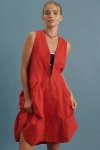 Daily Practice By Anthropologie Trek Utility Mini Dress In Red