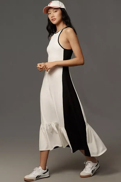 Daily Practice Colourblock Racer Midi Dress In Black