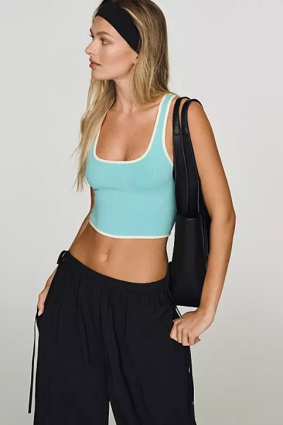 Daily Practice Crop Tank Top In Blue