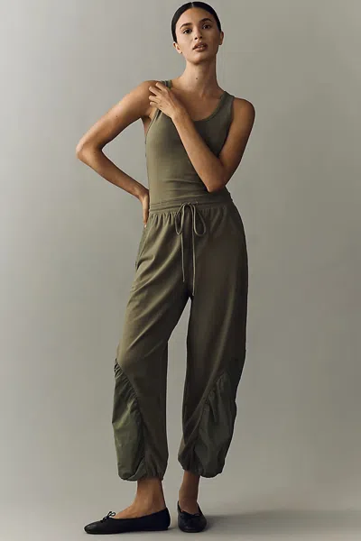 Daily Practice Drawstring Jumpsuit In Green