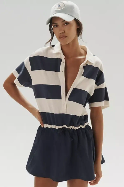 Daily Practice Ember T-shirt Twofer Playsuit In Blue