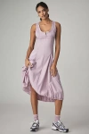 Daily Practice Fastpack Bubble-hem Midi Dress In Purple