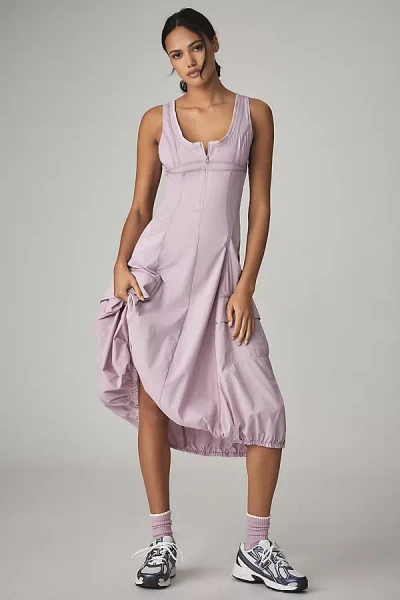 Daily Practice Fastpack Bubble-hem Midi Dress In Purple