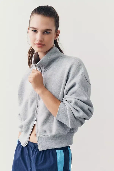 Daily Practice Funnel Neck Zip Jacket In Grey
