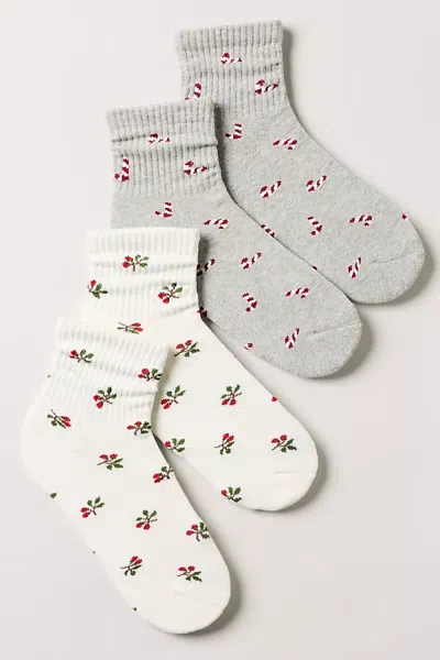 Daily Practice Icon Socks, Set Of 2 In Gray