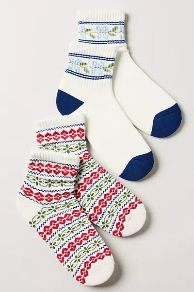 Daily Practice Icon Socks, Set Of 2 In White