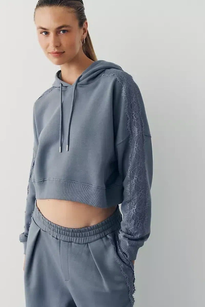 Daily Practice Lace Hoodie In Gray