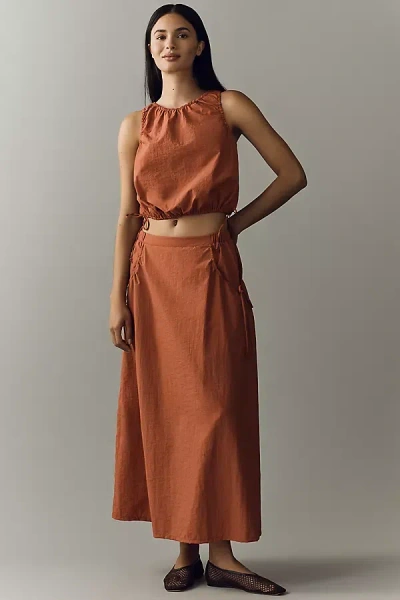 Daily Practice Nylon Midi Skirt In Multi