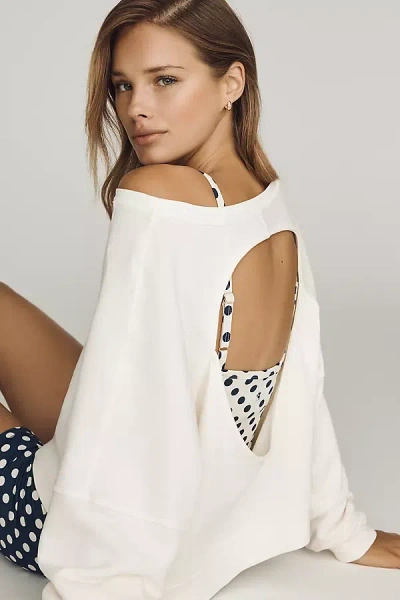 Daily Practice Open-back Pullover In White