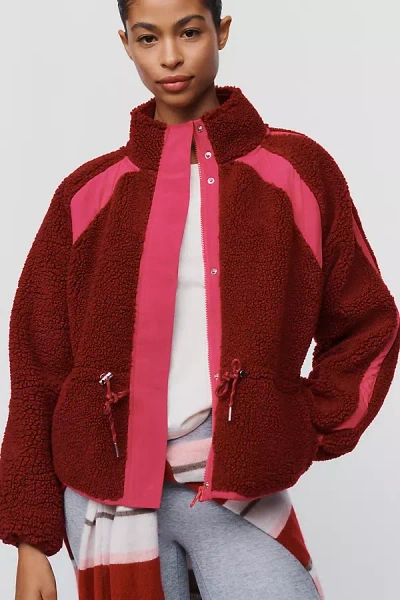 Daily Practice Snowdrift Sherpa Fleece Jacket In Red