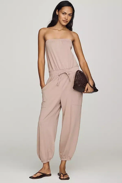 Daily Practice Strapless Jumpsuit In Pink