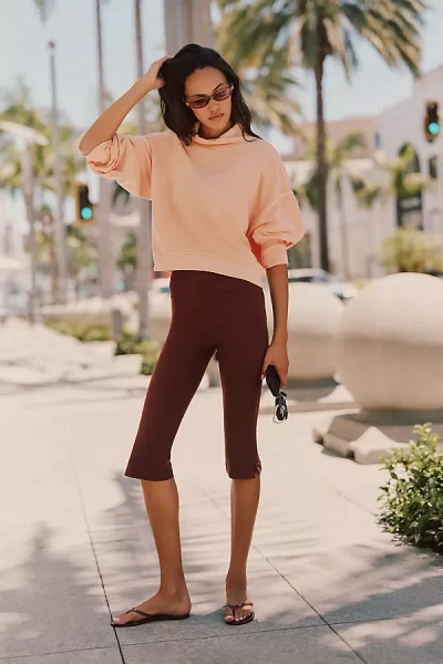 Daily Practice Throw And Go Cropped Long Sleeve Top In Orange