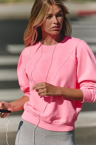 Daily Practice Trumpet 100% Cotton Long Sleeve Top In Pink