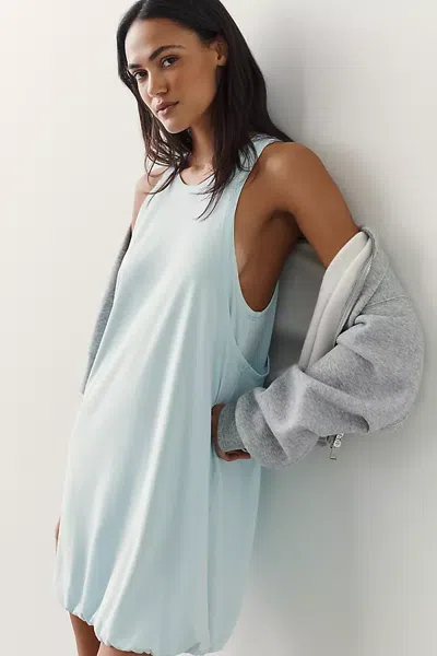 Daily Practice Twist Bubble Mini Dress In Blue
